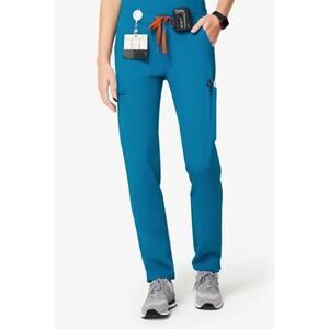 FIGS High Waisted Yola Skinny Scrub Pants in Alpine Blue, XS/T XS Tall